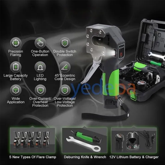 ST-E900A Şarjlı Otomatik Havşa Açma Cihazı - 45° Konik Tasarım, 2200mAh Batarya, HVAC ve Soğutma Sistemleri İçin