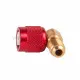 T-1456 90° Dirsek Adaptör – 5/16" SAE Dişi (R410A · R32) × 1/4" SAE Erkek, Ölçü Dönüştürücü