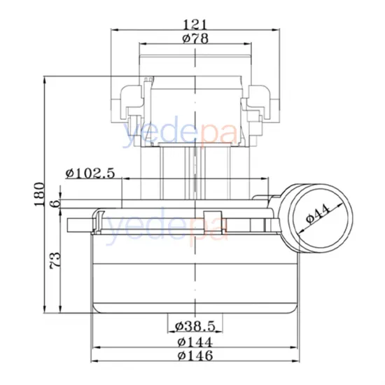 TB70 Elektrikli Egsozlu Süpürge Motoru 1200W