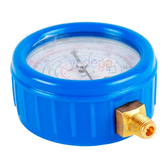 Techsun Alçak Basınç Manometre Ø70 mm (Silikon Korumalı) | 1/8" NPT | R134a / R404A / R410A / R32