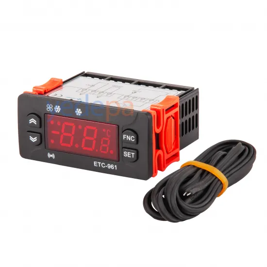 Techsun ETC-961 Dijital Termostat 220V – Tek Prob, Kompresör Kontrollü, -40°C / +50°C Sıcaklık Aralığı