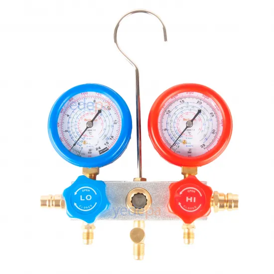 Techsun MFD-200 Manifold Seti - R22, R134a, R404a, R407C Gazları İçin - 3 x 90 cm Hortumlu