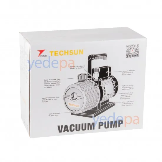 Techsun TC-VP-4.2M/C Tek Kademe Vakum Pompası - 2.5 CFM / 4.2 m³/h