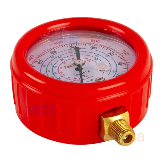 Techsun Yüksek Basınç Manometre Ø70 mm (Silikon Korumalı) | 1/8" NPT | R134a / R404A / R410A / R32