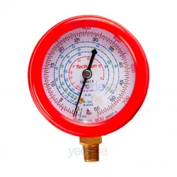 Techsun Yüksek Basınç Manometre Ø70 mm (Silikon Korumalı) | 1/8" NPT | R134a / R404A / R410A / R32