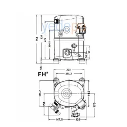 Tecumseh FH 4524 Z 2 Hp Soğutma Kompresörü R-404A