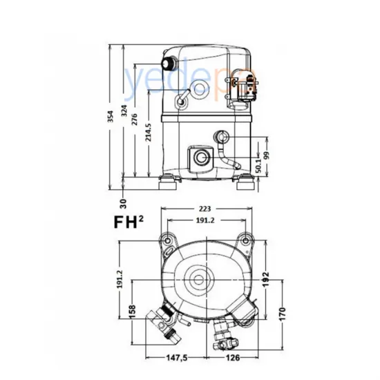 Tecumseh FH 4524 Z 2 Hp Soğutma Kompesörü R-404A