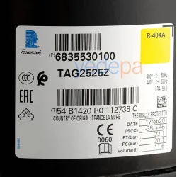 Tecumseh TAG 2525 Z 8 Hp Soğutma Kompresörü R-404A