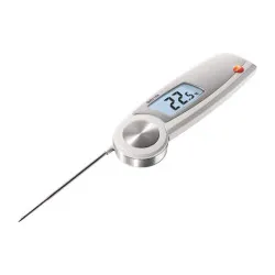 Testo 104 Katlanabilir Gıda Termometresi – Su Geçirmez IP65, −50…+250 °C, ±0,5 °C, Auto-Hold, EN 13485 Sertifikalı (0563 0104)