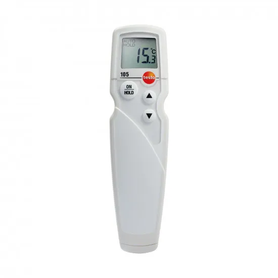 Testo 105 Gıda Termometresi Seti – Standart, Dondurulmuş Gıda ve Uzun Ölçüm Uçlu, −50…+275 °C, IP65, Alüminyum Çanta (0563 1052)