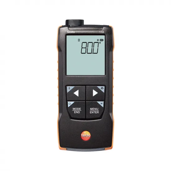 Testo 110 NTC/Pt100 Dijital Sıcaklık Ölçer – Bluetooth App Bağlantılı, TUC Prob Girişli, Alarmlı, HACCP Uyumlu, Prob Hariç (0563 0110)