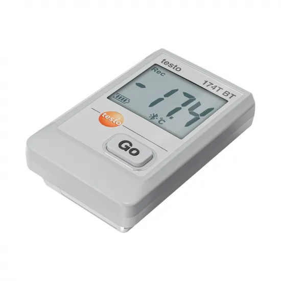 Testo 174 T BT Bluetooth Mini Sıcaklık Kayıt Cihazı (Data Logger) – −30…+70 °C, IP65, EN 12830, Soğuk Oda ve Dondurucu İçin (0572 1742 01)