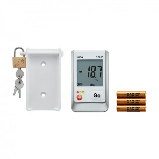 Testo 175 T1 Sıcaklık Kayıt Cihazı (Data Logger) – −35…+55 °C, 1 Milyon Değer, IP65, EN 12830, SD Kart Yuvalı, USB Kablo Hariç (0572 1751)