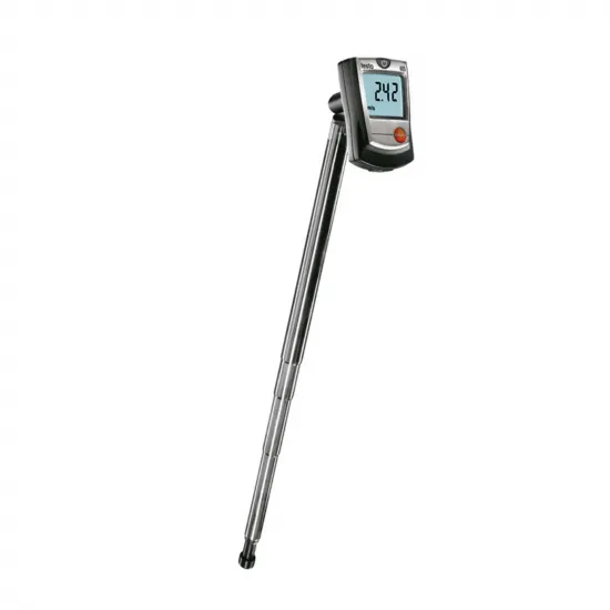 Testo 405 Termal Anemometre (Hava Hızı Ölçer) – 0…10 m/sn, Hacimsel Debi ve Sıcaklık, 300 mm Teleskopik Prob, Döner Ekran (0560 4053)