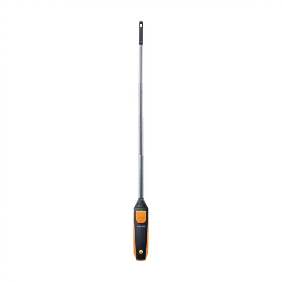 Testo 405i Kablosuz Termal Anemometre – Bluetooth, 0…30 m/sn Hava Hızı, Hacimsel Debi ve Sıcaklık, 400 mm Teleskop (0560 1405)