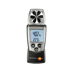 Testo 410-2 Pervaneli Anemometre ve Nem Ölçer – 0,4…20 m/sn Hava Hızı, Sıcaklık, 0…100 %RH Nem, Çiğ Noktası, Cep Tipi (0560 4102)