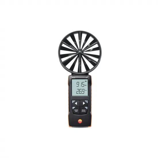 Testo 417 Dijital Pervaneli Anemometre – 100 mm Pervane, 0,3…20 m/sn, Hacimsel Debi ve Sıcaklık, Bluetooth (0563 0417)