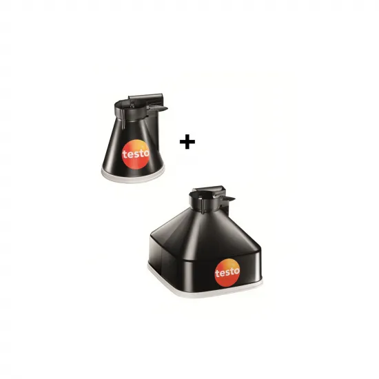 Testo 417 Set 1 Pervaneli Anemometre + 2 Ölçüm Hunisi – 100 mm Pervane, 0…440 m³/h Menfez Debisi, Bluetooth (0563 1417)