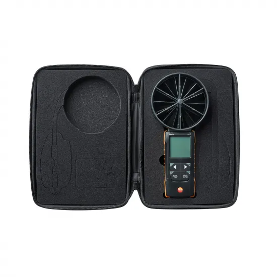 Testo 417 Set 1 Pervaneli Anemometre + 2 Ölçüm Hunisi – 100 mm Pervane, 0…440 m³/h Menfez Debisi, Bluetooth (0563 1417)