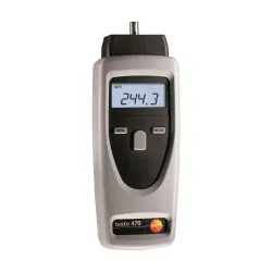 Testo 470 Optik ve Mekanik Takometre (Devir Ölçer) – 1…99.999 rpm, Temassız ve Temaslı Ölçüm, Hız ve Uzunluk, Çantalı Set (0563 0470)