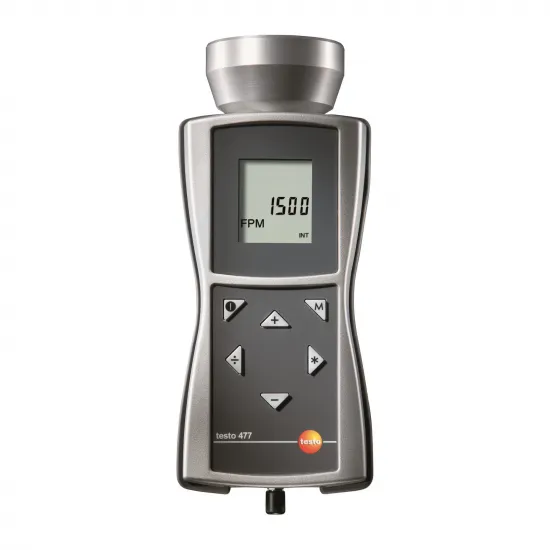 Testo 477 LED El Tipi Stroboskop – 30…300.000 fpm, 4800 Lux Flaş, Tetik Giriş/Çıkışlı, IP65 Alüminyum Gövde (0563 4770)