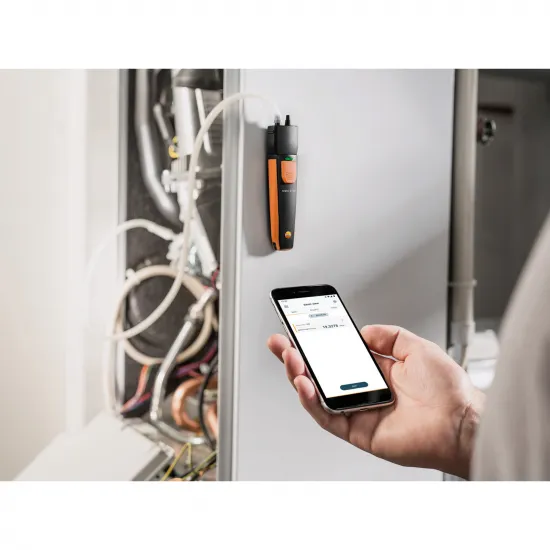 Testo 510i Kablosuz Fark Basınç Ölçer (Dijital Manometre) – Bluetooth, ±150 hPa, 0,01 hPa Çözünürlük, Kombi Gaz Basıncı (0560 1510)