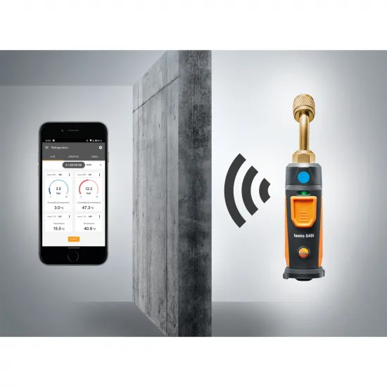 Testo 549i Kablosuz Akıllı Basınç Probu (Dijital Manometre) – Bluetooth, −1…60 bar, Hortumsuz Ölçüm (0560 2549 02)