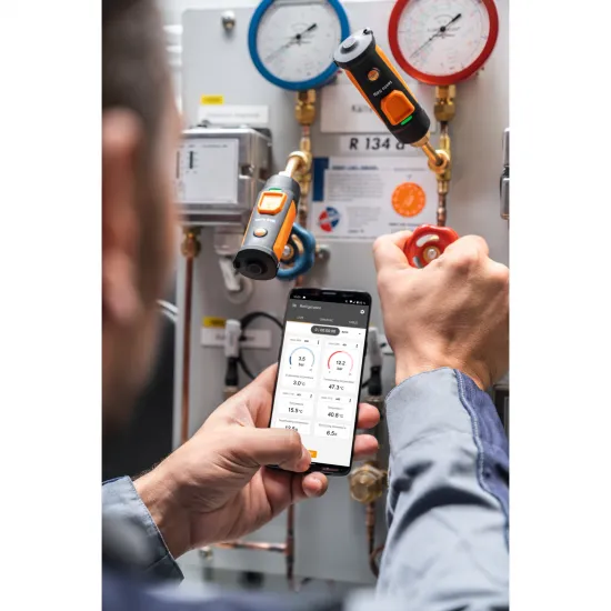 Testo 549i Kablosuz Akıllı Basınç Probu (Dijital Manometre) – Bluetooth, −1…60 bar, Hortumsuz Ölçüm (0560 2549 02)
