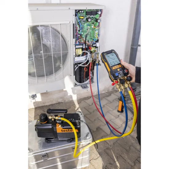 Testo 565i Akıllı Vakum Pompası – Çift Kademe, 7 CFM (198 l/dk), 15 Mikron, Bluetooth, A2L/A3 Uyumlu (0564 5652)