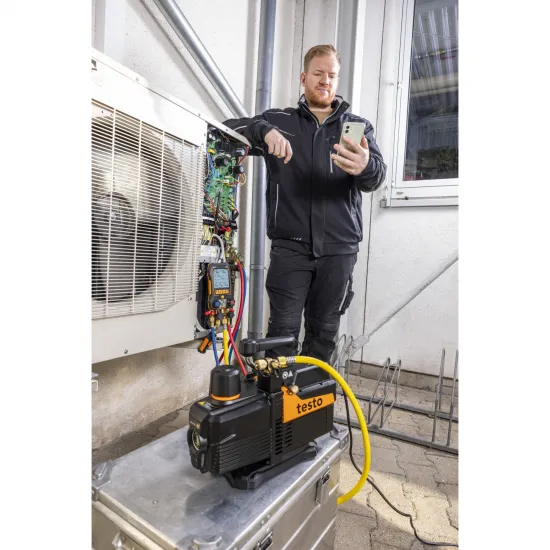 Testo 565i Akıllı Vakum Pompası – Çift Kademe, 7 CFM (198 l/dk), 15 Mikron, Bluetooth, A2L/A3 Uyumlu (0564 5652)