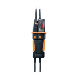 Testo 750-3 Voltaj Test Cihazı – 690 V AC/DC, LC Ekranlı, Döner Alan, Tek Kutuplu Faz ve RCD Testi, Fenerli (0590 7503)