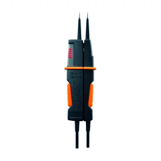 Testo 750-3 Voltaj Test Cihazı – 690 V AC/DC, LC Ekranlı, Döner Alan, Tek Kutuplu Faz ve RCD Testi, Fenerli (0590 7503)
