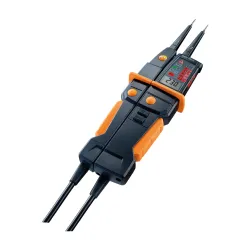 Testo 750-3 Voltaj Test Cihazı – 690 V AC/DC, LC Ekranlı, Döner Alan, Tek Kutuplu Faz ve RCD Testi, Fenerli (0590 7503)