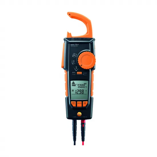 Testo 770-1 TRMS Pens Ampermetre – 400 A AC/DC, 600 V, Başlatma Akımı, Geri Çekilebilir Kıskaç Kolu, CAT IV (0590 7701)