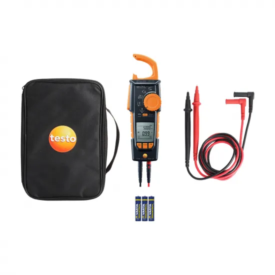 Testo 770-3 Bluetooth TRMS Pens Ampermetre Kiti – 600 A AC/DC, 1000 V, µA, Güç ve Başlatma Akımı, Çantalı (0590 7703 02)