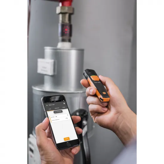 Testo 805i Kablosuz Kızılötesi (Infrared) Termometre – Bluetooth, −30…+250 °C, 8 Noktalı Lazer İşaretleme (0560 1805)
