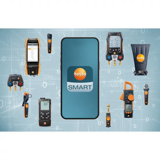 Testo 805i Kablosuz Kızılötesi (Infrared) Termometre – Bluetooth, −30…+250 °C, 8 Noktalı Lazer İşaretleme (0560 1805)