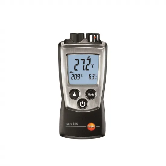 Testo 810 Kızılötesi (Infrared) Termometre – 2 Kanal: −30…+300 °C Yüzey ve Hava Sıcaklığı, Fark Sıcaklığı, Lazerli (0560 0810)