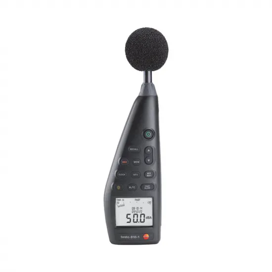Testo 816-1 Ses Seviyesi Ölçer (Desibel Metre) – 30…130 dB, IEC 61672-1 Sınıf 2, 31.000 Değer Hafıza, PC Yazılımlı (0563 8170)