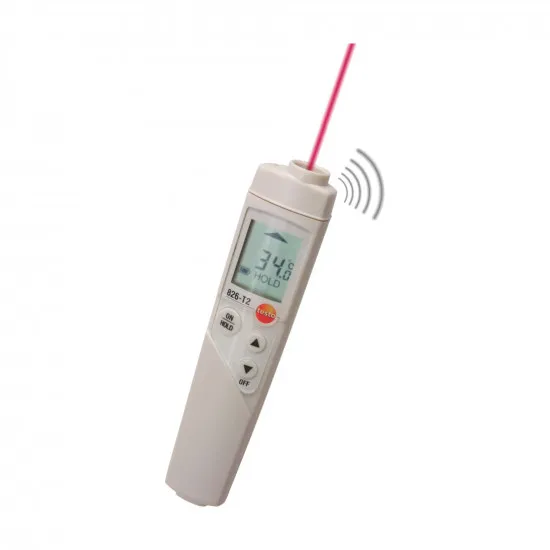 Testo 826-T2 Gıda İçin Kızılötesi (Infrared) Termometre – 6:1 Optik, Tek Nokta Lazer, −50…+300 °C, TopSafe Kılıf Dahil (0563 8282)