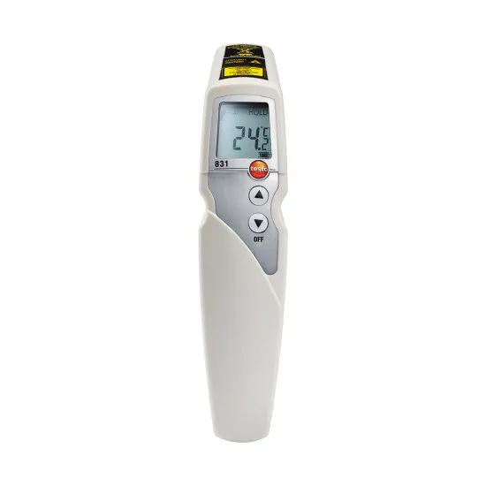 Testo 831 Gıda İçin Kızılötesi (Infrared) Termometre – −30…+210 °C, 30:1 Optik, 2 Noktalı Lazer, Ayarlanabilir Emisivite, Alarm (0560 8316)