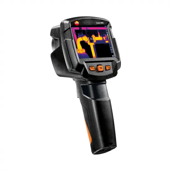 Testo 868 Termal Kamera – 160×120 (SuperResolution 320×240), 80 mK, −30…+650 °C, WLAN App Bağlantılı, 5 MP Dijital Kamera (0560 8681)