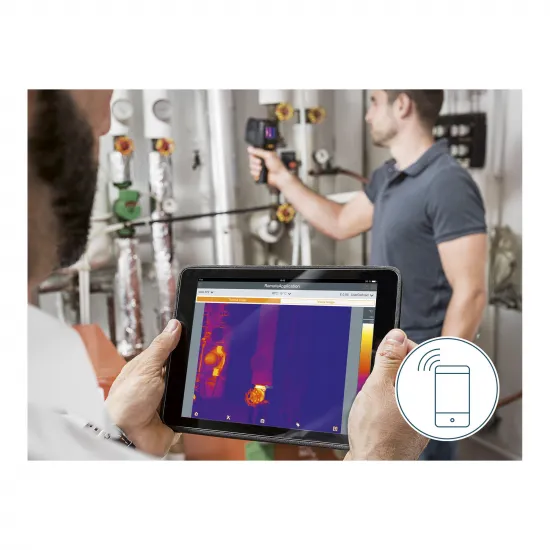 Testo 872 Termal Kamera – 320×240 (SuperResolution 640×480), 50 mK, −30…+650 °C, Lazer İşaretleyici, WLAN ve Bluetooth (0560 8721)