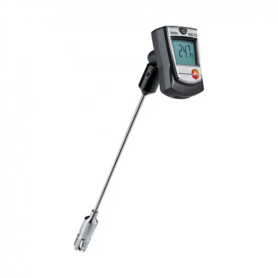 Testo 905-T2 Yüzey Termometresi – Yaylı K Tipi Termokupl Uç, −50…+350 °C (Kısa Süreli +500 °C), Boru ve Tesisat Yüzey Ölçümü (0560 9056)