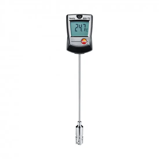 Testo 905-T2 Yüzey Termometresi – Yaylı K Tipi Termokupl Uç, −50…+350 °C (Kısa Süreli +500 °C), Boru ve Tesisat Yüzey Ölçümü (0560 9056)