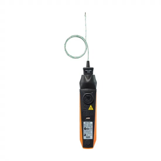Testo 915i Kablosuz Esnek Termokupl Problu Termometre (K Tipi) – Bluetooth, −50…+400 °C, 800 mm Fiberglas Kablo (0563 4915)