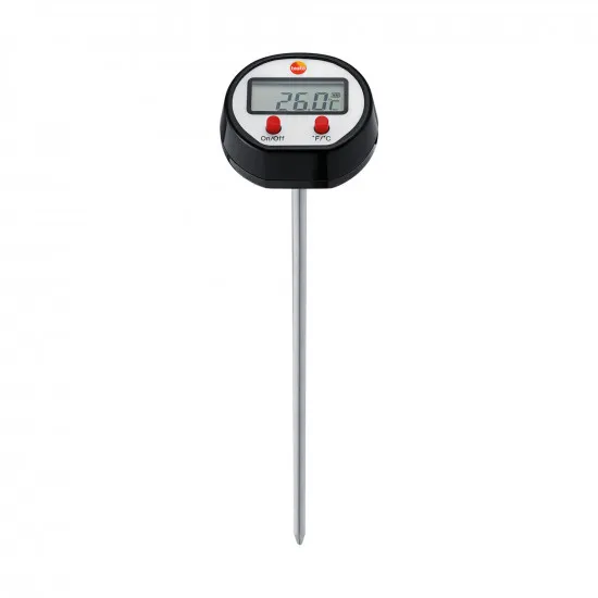 Testo Mini Daldırma/Batırma Termometresi Uzun Problu – −50…+250 °C, 213 mm Prob, Gıda, Laboratuvar ve Klima İçin (0560 1111)