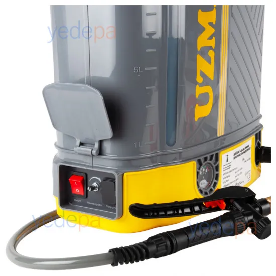 Uzman YL-8018-16 Akülü Sırt İlaçlama Pompası (16 Litre, 12V 8Ah, 5 Nozul, Teleskopik Borulu)