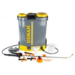 Uzman YL-8018-16 Akülü Sırt İlaçlama Pompası (16 Litre, 12V 8Ah, 5 Nozul, Teleskopik Borulu)