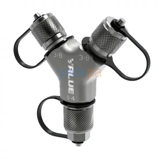 Value VRF1029 Rapid-Y Hızlı Vakum ve Gaz Geri Toplama Adaptörü (2x 3/8 inç Erkek - 1x 1/4 inç Dişi)